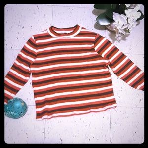Striped long sleeve top
